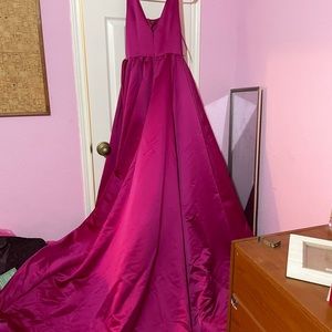 Pink pageant/prom dress.